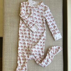 Lila and Hayes Parker Zipper Pajama - Hot Cocoa Santa